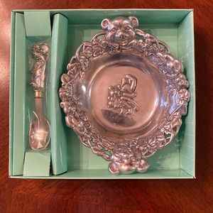 Arthur Court Baby Bear Spoon and Bowl